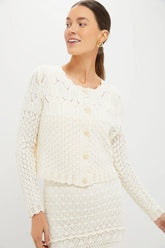 Ecru Crochet Cardigan